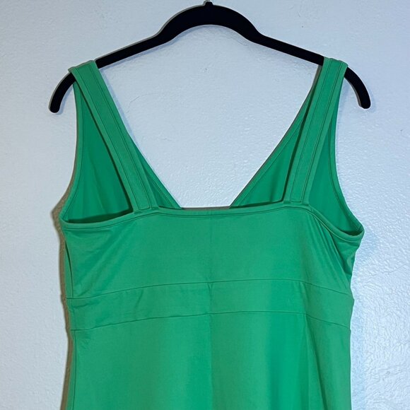Patagonia Aloe Green Florita Tank Jersey Knit‎ Dress Sleeveless V-neck Medium - Picture 6 of 8
